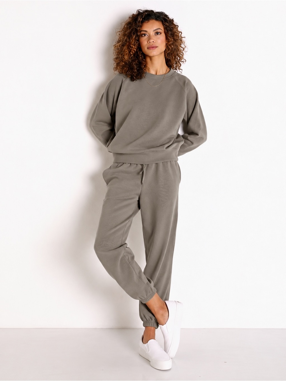 Richer Poorer Recycled Fleece Jogger Sweatpants Women’s XS Warm Grey Taupe $72